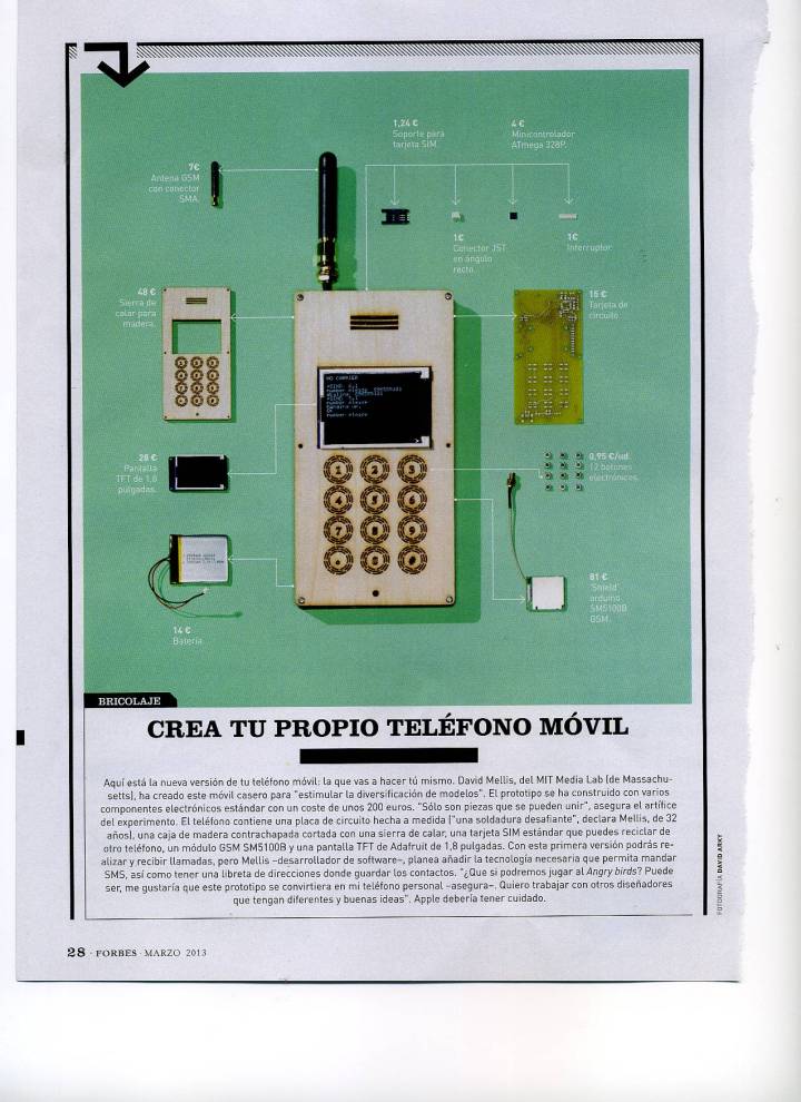 Fabricar un teléfono móvil